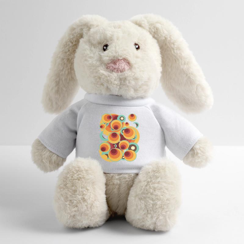 Abstract Polka Dot Ball Circle Pattern MiniFeet® RecycelHase® Bunny Cream