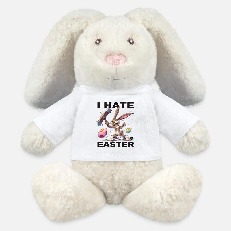 I HATE Easter! - MiniFeet® RecycelHase® Bunny Cream - white