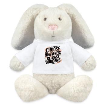 Choose Forgiveness Release Burdens Art - MiniFeet® RecycelHase® Bunny Cream - white - Front