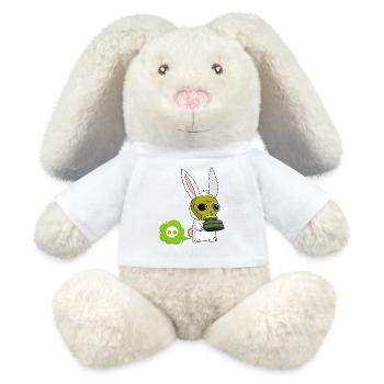Süßer Hase furzt - MiniFeet® RecycelHase® Creme - Weiß - Vorne