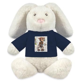 The structure of the robotic monkey - MiniFeet® RecycelHase® Bunny Cream - french navy - Front