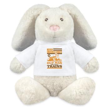 Railroad Grandpa - MiniFeet® RecycelHase® Bunny Cream - white - Front