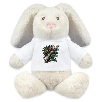 Clouded Leopard Nebelparder - MiniFeet® RecycelHase® Bunny Cream - white - Front