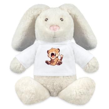 Saber-Toothed Tiger Sabertooth Tiger - MiniFeet® RecycelHase® Bunny Cream - white - Front
