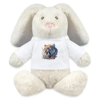 Saber-Toothed Tiger Sabertooth Tiger - MiniFeet® RecycelHase® Bunny Cream - white - Front
