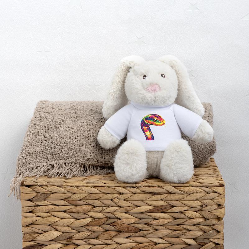 Serpent Python Cobra Mamba Serpent à sonnettes Serpent Lapin en peluche recyclé MiniFeet® Crème
