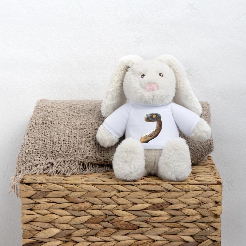 Serpent Python Cobra Mamba Serpent à sonnettes Serpent Lapin en peluche recyclé MiniFeet® Crème