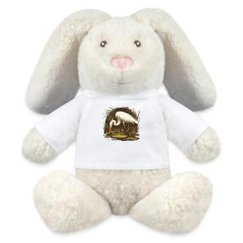 Heron Reiher - MiniFeet® RecycelHase® Bunny Cream - white - Front