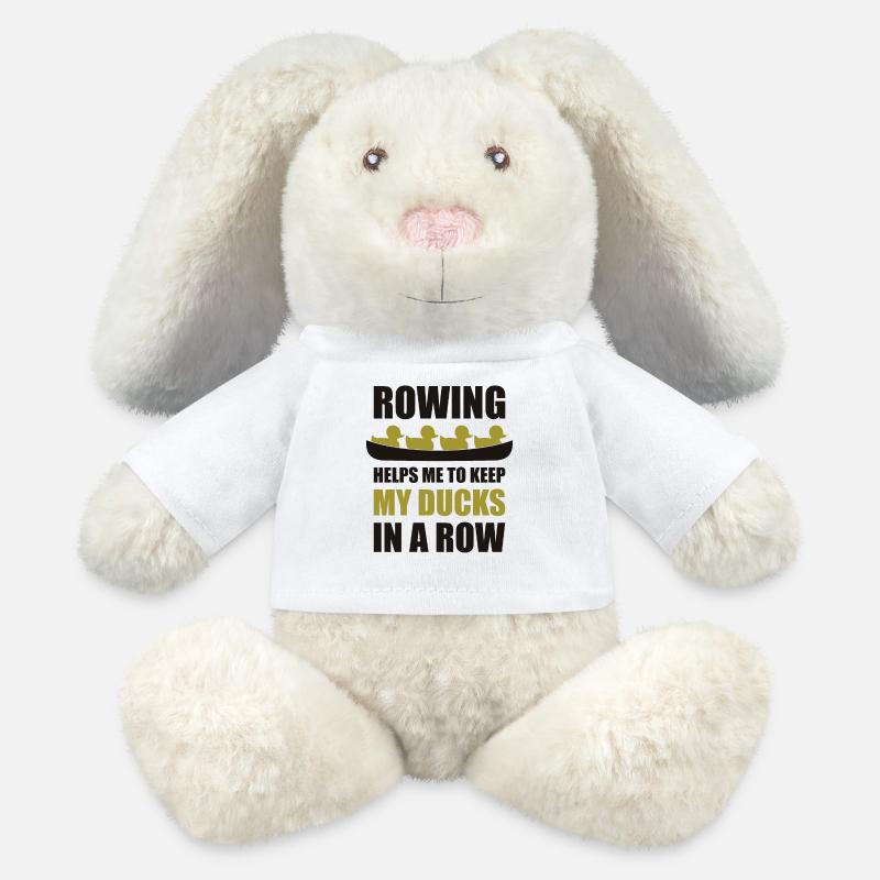 Rowing Rubberducks Funny Rowing - MiniFeet® RecycelHase® Bunny Cream - white