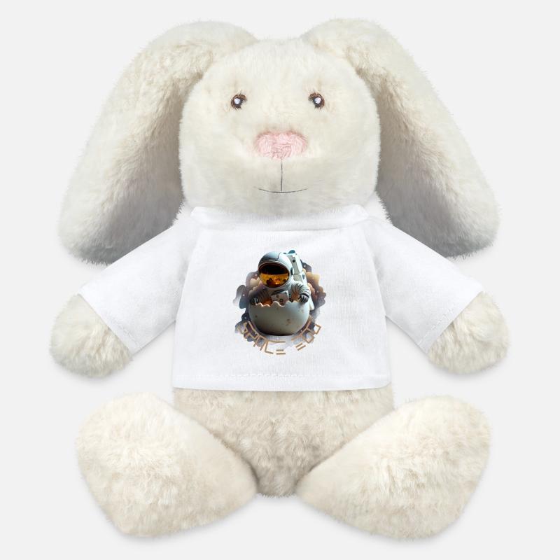Astronaut in eggshell - MiniFeet® RecycelHase® Bunny Cream - white