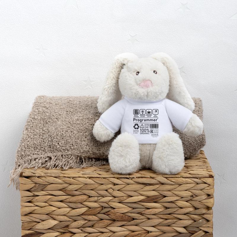 Programmeur multitâche, la résolution de problèmes nécessite Lapin en peluche recyclé MiniFeet® Crème