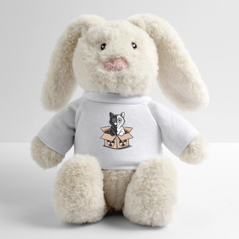 Schrödinger’s Cat in a Box Quanten-Nerd Statement MiniFeet® RecycelHase® Creme
