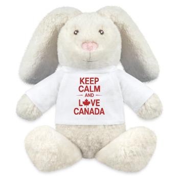 Canadian Love Heart Design - MiniFeet® RecycelHase® Bunny Cream - white - Front
