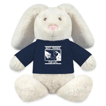 Best Friends For Life Fist Bump Cat Companion Bond - MiniFeet® RecycelHase® Bunny Cream - french navy - Front