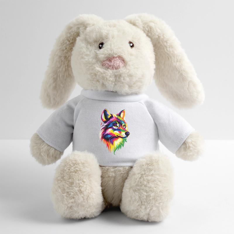 Wolf Love Wolves Wolf Pack Wolfhound Wild Wolf Lapin en peluche recyclé MiniFeet® Crème