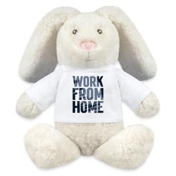 Work from Home Textured - MiniFeet® RecycelHase® Bunny Cream - white - Front