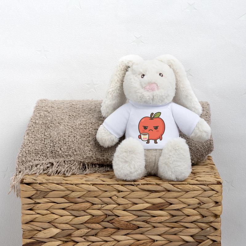 Grumpy Kawaii Apple - Funny Not My Problem Meme MiniFeet® RecycelHase® Bunny Cream