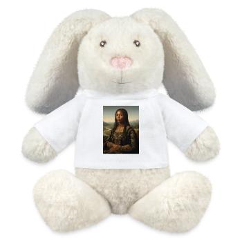 Jouconde noire – Racines africaines Fierté de mélanine - Lapin en peluche recyclé MiniFeet® Crème - blanc - Devant
