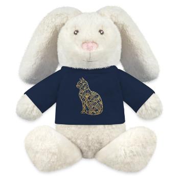 Art Deco Golden Cat - MiniFeet® RecycelHase® Bunny Cream - french navy - Front