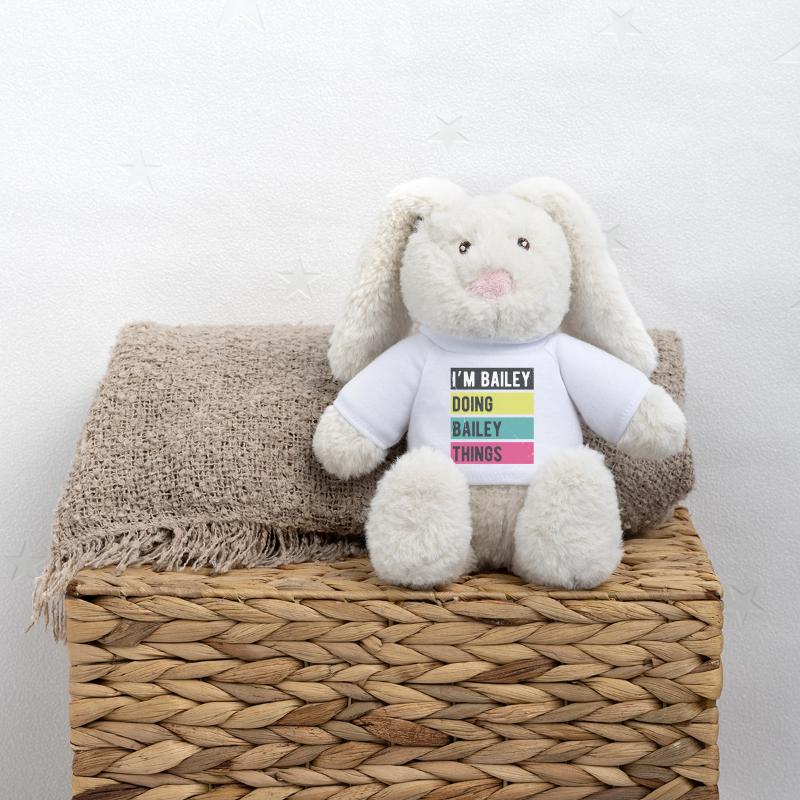 I’m Bailey Doing Bailey Things Retro Colors MiniFeet® RecycelHase® Bunny Cream