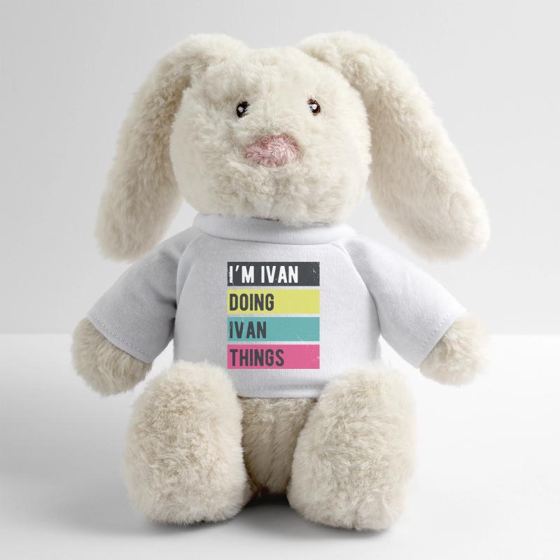 I’m Ivan Doing Ivan Things Retro Colors MiniFeet® RecycelHase® Bunny Cream