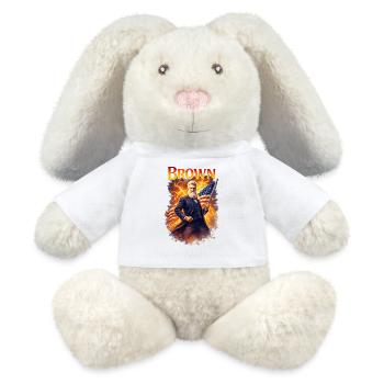 John Brown USA Flag - MiniFeet® RecycelHase® Bunny Cream - white - Front