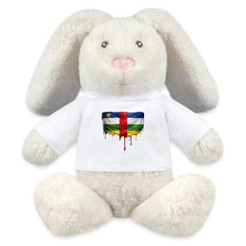 Central African Republic Flagge Tropfenpalette - MiniFeet® RecycelHase® Creme - Weiß - Vorne