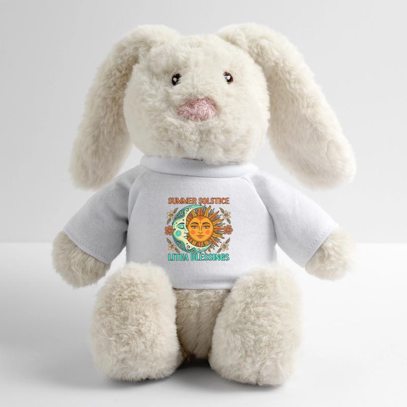 Litha Pagan Solstice d’été Midsommar Lapin en peluche recyclé MiniFeet® Crème