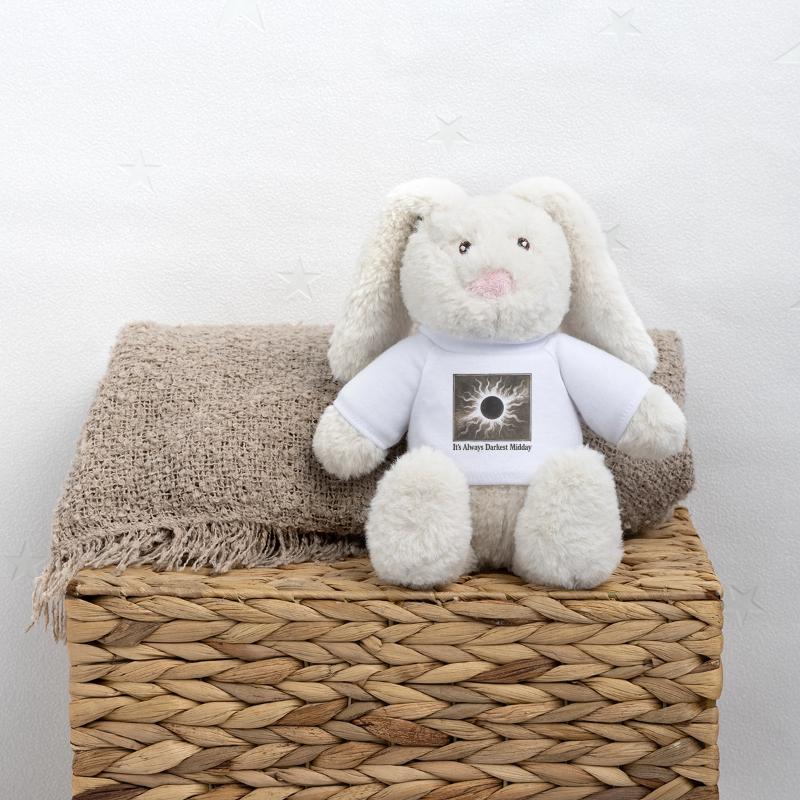 Midi le plus sombre | Éclipse solaire Lapin en peluche recyclé MiniFeet® Crème