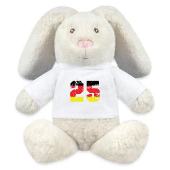 25 Zahl Deutschland Trikot - MiniFeet® RecycelHase® Creme - Weiß - Vorne