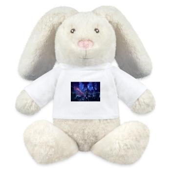 Le cimetière - Lapin en peluche recyclé MiniFeet® Crème - blanc - Devant