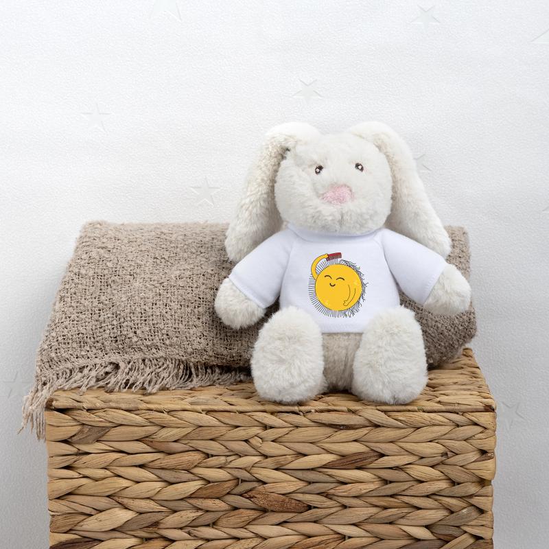 Soleil et positivité Lapin en peluche recyclé MiniFeet® Crème