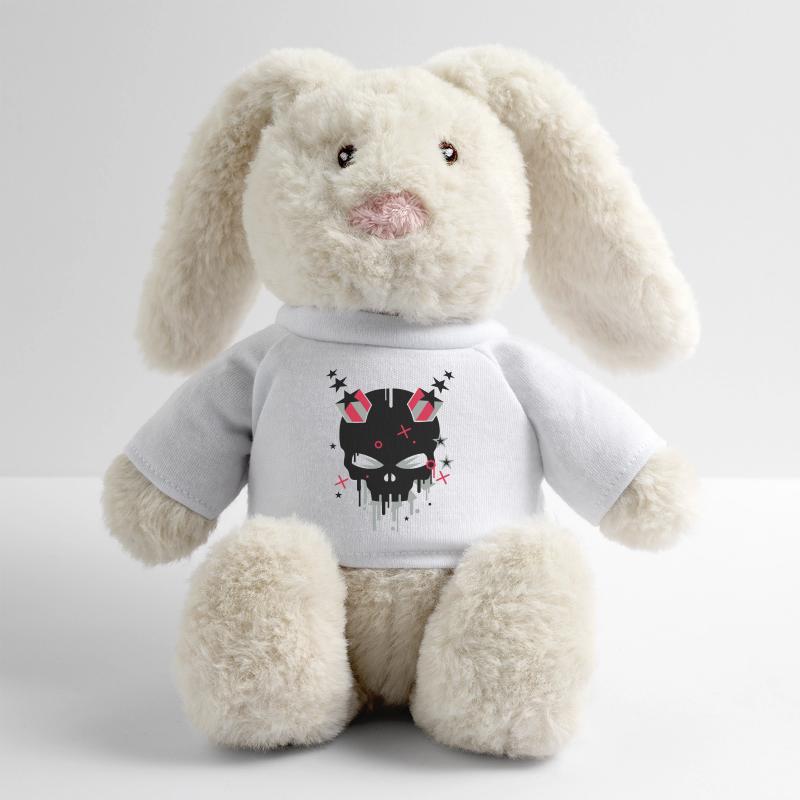 Cornes de diable Lapin en peluche recyclé MiniFeet® Crème