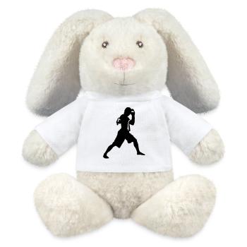 kickboxing - MiniFeet® RecycelHase® Creme - Weiß - Vorne