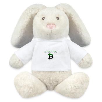 Bitcoin - MiniFeet® RecycelHase® Creme - Weiß - Vorne