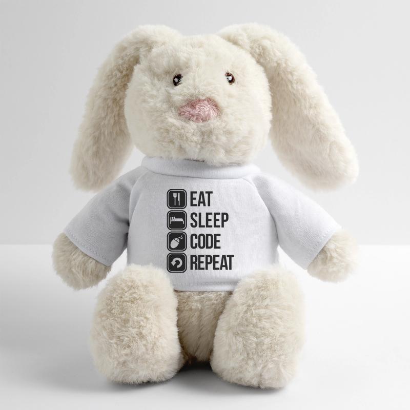 eat sleep code MiniFeet® RecycelHase® Creme
