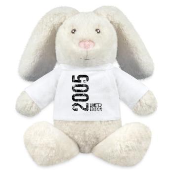 Design Graphique Limité Édition Audacieuse - Lapin en peluche recyclé MiniFeet® Crème - blanc - Devant