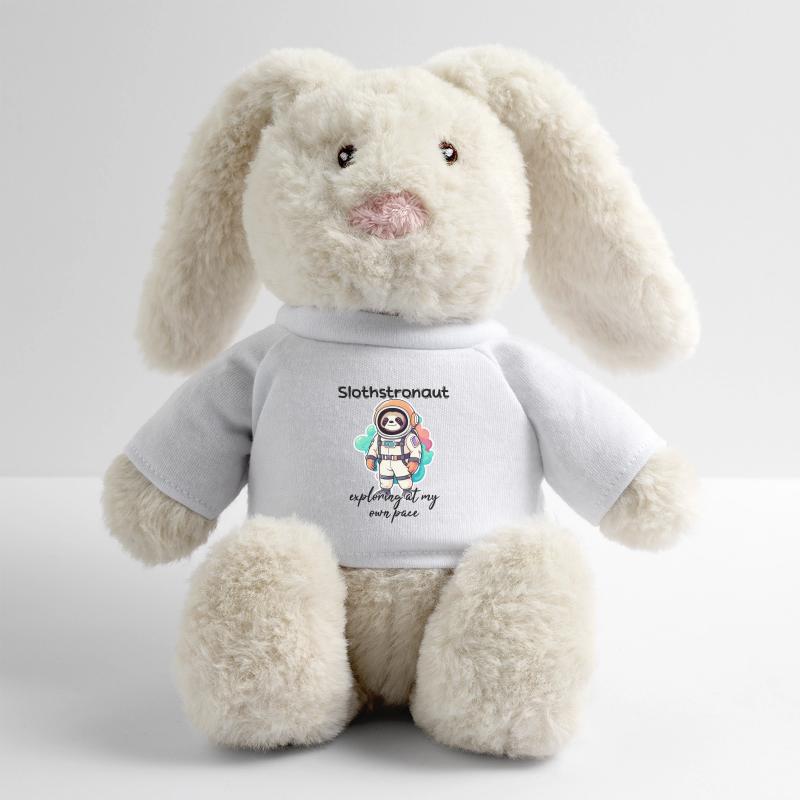 Slothstronaute explorant à mon rythme - Sloth Lapin en peluche recyclé MiniFeet® Crème