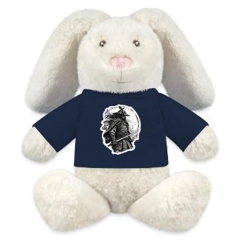 Samurai / Japanese / Harakiri / Katana / Man - MiniFeet® RecycelHase® Bunny Cream - french navy - Front