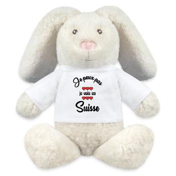 SWITZERLAND. I CAN'T - MiniFeet® RecycelHase® Bunny Cream - white - Front