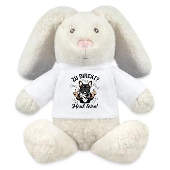 Sej fransk bulldog - MiniFeet® Recycled-kanin® Creme - hvid - Foran