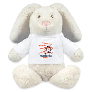 Soccer Zodiac Cancer Soccer Player Traits - MiniFeet® RecycelHase® Bunny Cream - white - Front