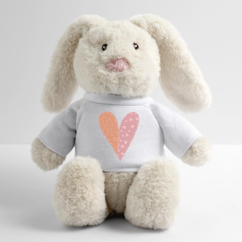 Patchwork Herz Nr. 7 MiniFeet® RecycelHase® Creme