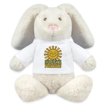 Radiate Positivity Sun Illustration - MiniFeet® RecycelHase® Bunny Cream - white - Front