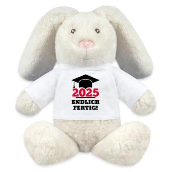 Le chapeau de doctorat 2025 est enfin terminé : cadeau aux étudiants - Lapin en peluche recyclé MiniFeet® Crème - blanc - Devant