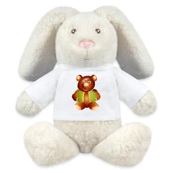 Zauberhafter Kastanien-Teddybär–Kindheit & Basteln - MiniFeet® RecycelHase® Creme - Weiß - Vorne