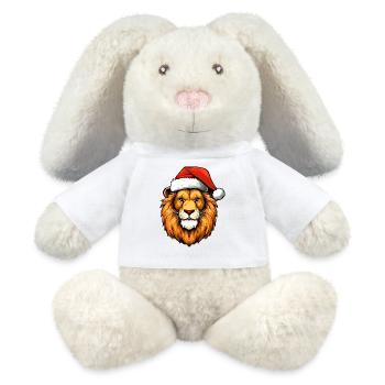 Leo Christmas - Lapin en peluche recyclé MiniFeet® Crème - blanc - Devant