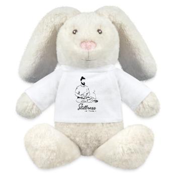 Stillness is Power - MiniFeet® RecycelHase® Bunny Cream - white - Front