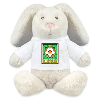 Stained Glass Foot Ball - MiniFeet® RecycelHase® Bunny Cream - white - Front