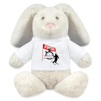 Ski Finish Time - MiniFeet® RecycelHase® Bunny Cream - white - Front